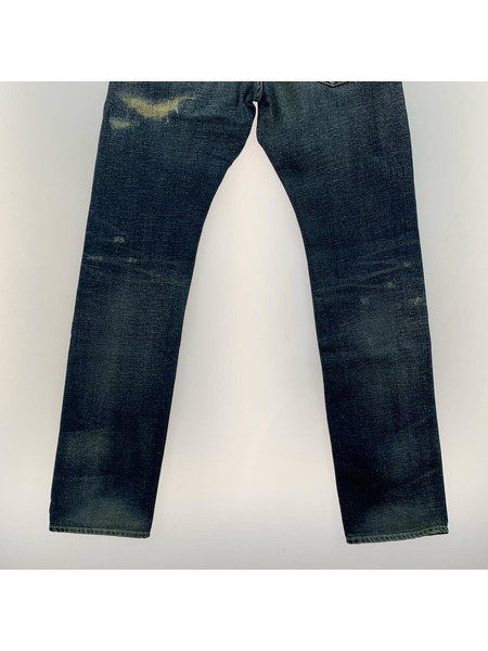 TMT デニム・ジーンズ 16SS クラッシュ リペア加工 インディゴ (S)