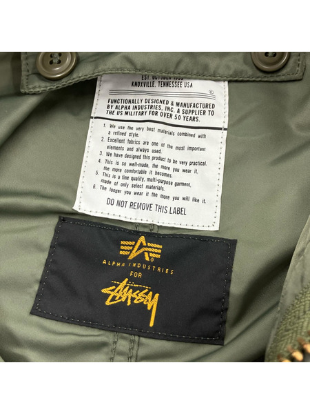 STUSSY ジャケット ×ALPHA INDUSTRIES ミリタリーコート