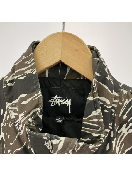 STUSSY ジレ・ベスト ナイロンベスト (S) カモ
