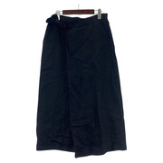 evam eva　linen wrap skirt　ブラック　M