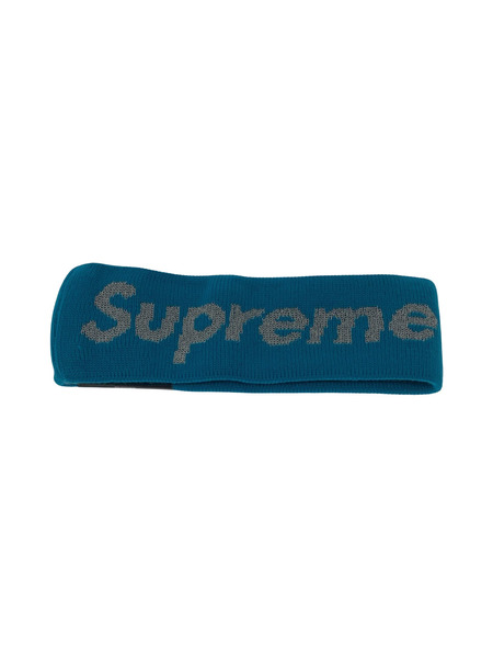 Supreme×NEW ERA 17AW Reflective Logo Headband ヘアバンド 水色