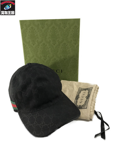 GUCCI  BASEBALL UOMO GG柄 黒