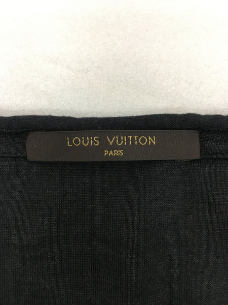 Louis Vuitton Vネック刺繍Tシャツ ブラック XXL H7Y10WJR4