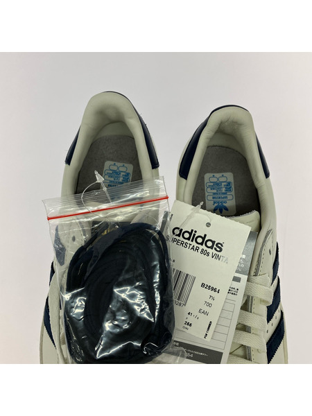 adidas スニーカー SUPER STAR 80s DLX BLU 26cm