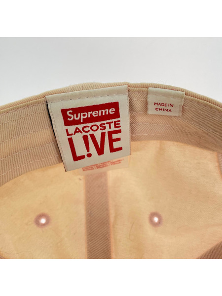 Supreme キャップ ×Lacoste Twill 6-Panel CAP