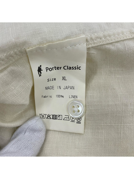 Porter Classic ROLL UP LINEN SHIRT FRENCH LINEN ロールアップシャツ