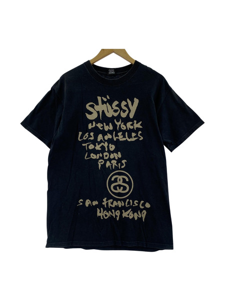 STUSSY×A.JENKINS ワールドツアーTee/黒/M[値下]