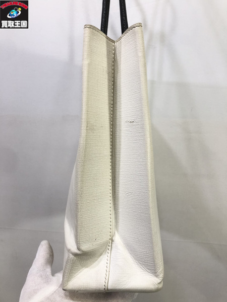 BALENCIAGA　SHOPPING TOTE　白　ｼｮﾙﾀﾞｰ欠品