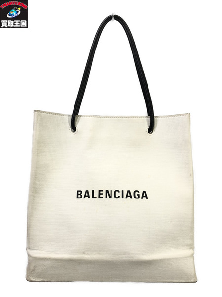 BALENCIAGA　SHOPPING TOTE　白　ｼｮﾙﾀﾞｰ欠品