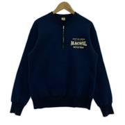 THE FLAT HEAD ハーフジップスウェットシャツ 紺 (L)