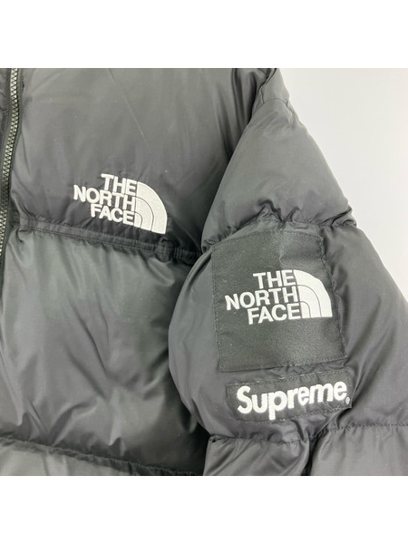 Supreme ダウンジャケット ×THE NORTH FACE/Split Nuptse Jacket/BLK
