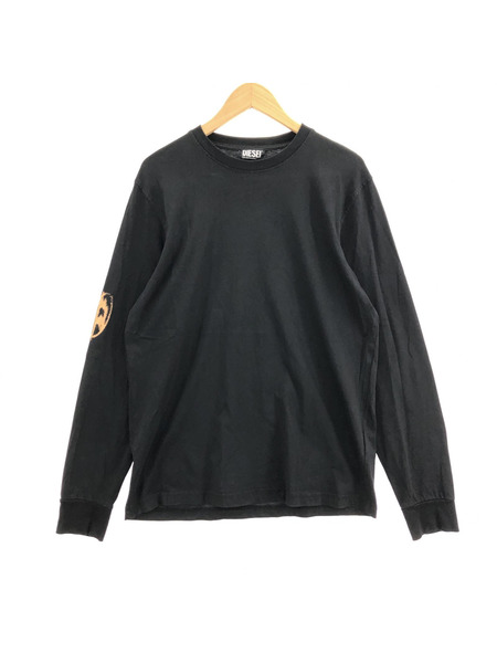 DIESEL T JUST LS 長袖カットソー 黒 (M)