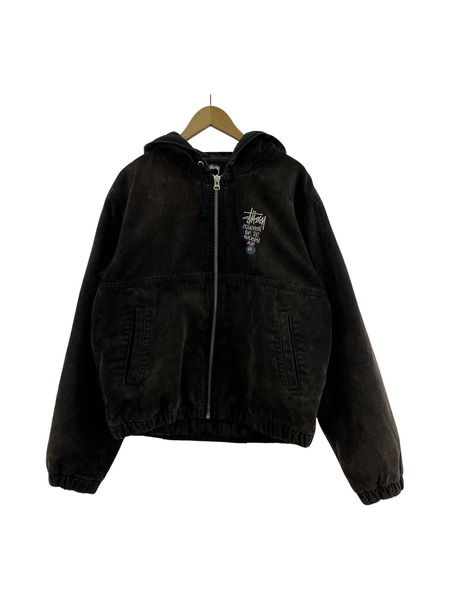 STUSSY CANVAS INSULATED WORK JACKET BLK (M)