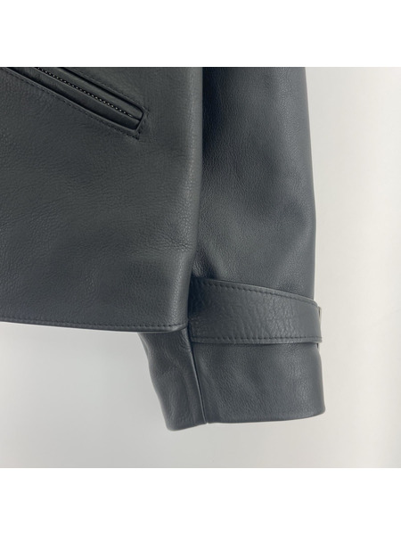 KENZO Verdy モーターサイクルジャケット レザーライダース M 黒[値下]