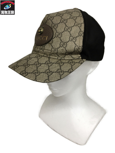 GUCCI　メンズラグ衣料 GGスプリーム タイガーメタル キャップ