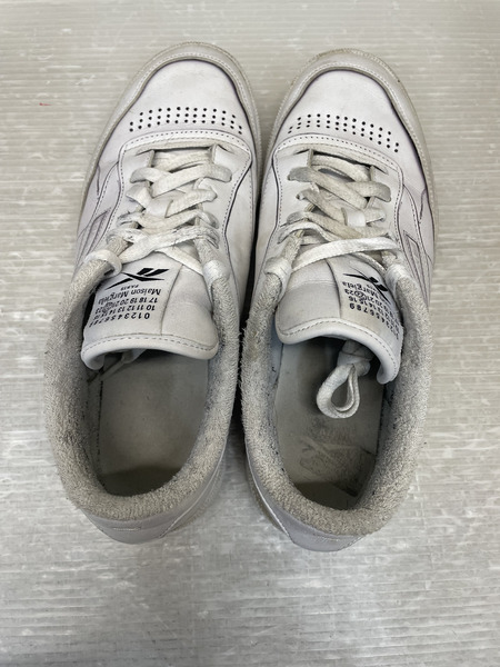 MAISON MARGIELA×REEBOK トロンプルイユ 転写 CLUB C スニーカー 27cm ホワイト