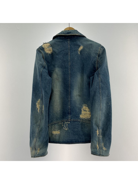 wjk デニムジャケット デニムライダースジャケット