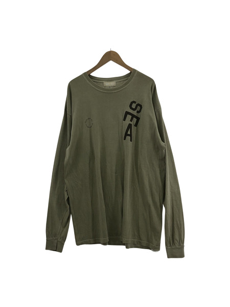 WIND AND SEA SLIDE L/S T-SHIRT カーキ[値下]