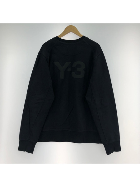 Y-3 スウェット・トレーナー バッゥロゴプリントスウェット  BLK L