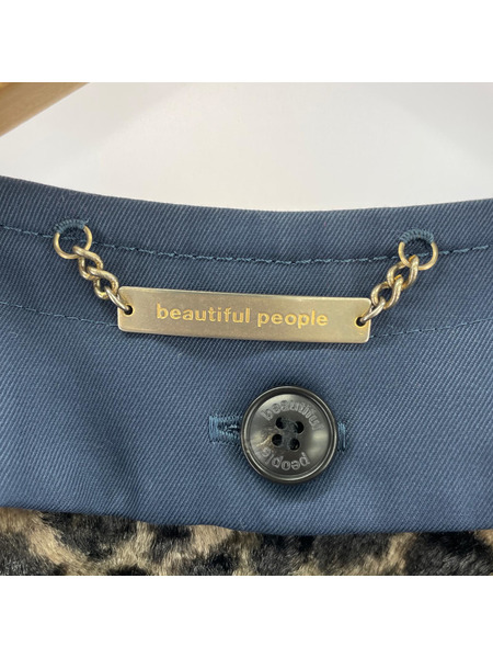 beautiful people ソノ他 トレンチコート NVY レオパード