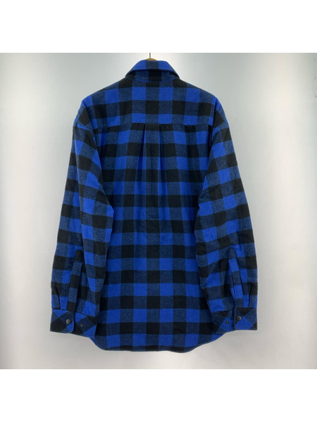 CHALLENGER ジャケット BUFFALO CHECK LINING SHIRT BLUE XL