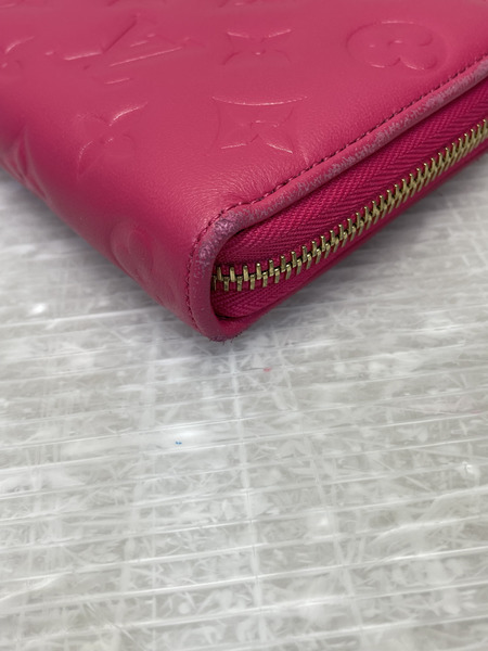 LOUIS VUITTON モノグラムエンボス クッサン ジッピーウォレット ブーゲンビリア