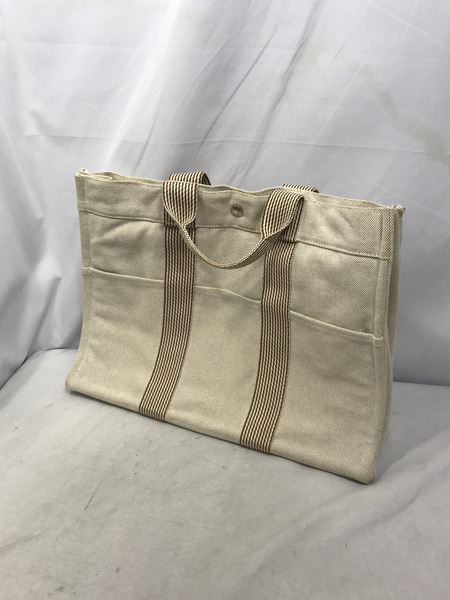 トートバッグ HERMES ニューフールトゥMM ベージュ