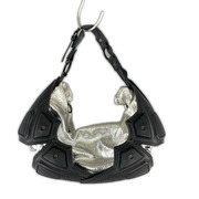 ボディバッグ UUSTUDIO メタリックシルバーテックボディバッグ