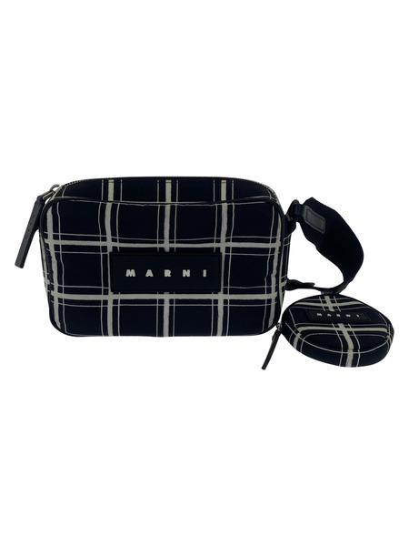 MARNI CAMERA BAG CHECK PRINT ショルダーバッグ ブラック