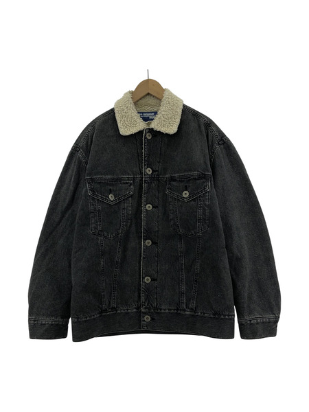 JUNYA WATANABE MAN SCRIPT LOGO DENIM BOA JACKET グレー XS[値下]