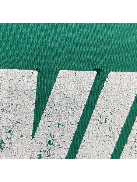 90s初期 NIKE USA製/銀タグ SWOOSH ロゴTシャツ(L) グリーン[値下]