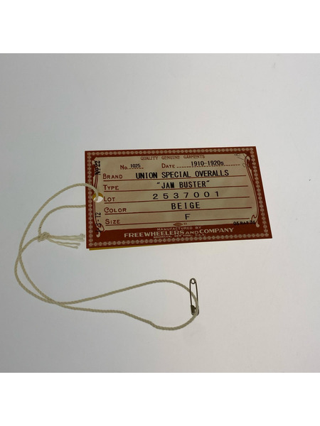 FREEWHEELERS キャスケット・ハンチング UNION SPECIAL OVERALLS JAM BUSTER