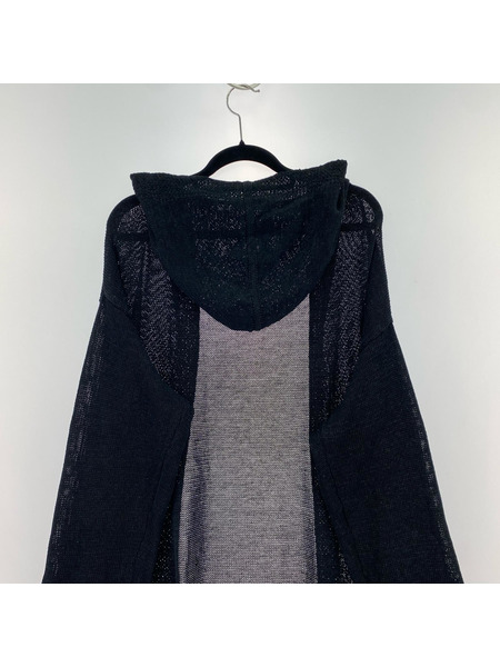 ジャケット AP STUDIO ニット フード ブラック