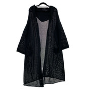 ジャケット AP STUDIO ニット フード ブラック