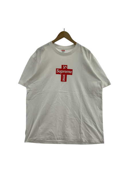 Supreme 20FW Cross Box Logo Tee (L) 白