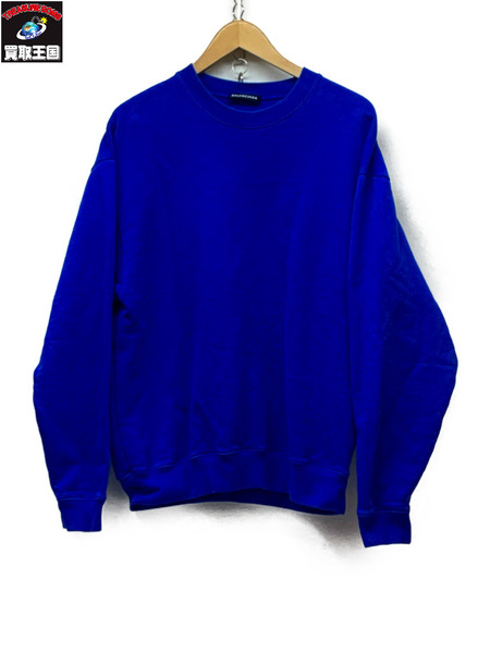 BALENCIAGA バッグロゴプリント クルーネックスウェット SizeXS BLU 本体のみ バレンシアガ トレーナー