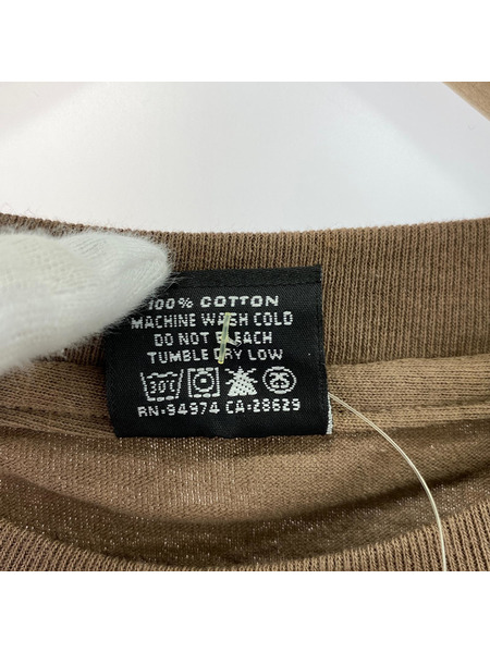 STUSSY　MASTERPIECE Tシャツ　ブラウン　XL　汚レ