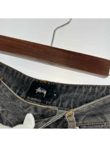STUSSY デニム・ジーンズ カットオフ テーパード 黒 (M)