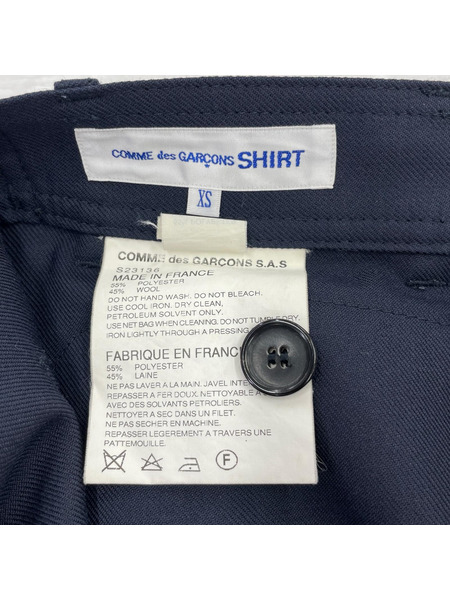 COMME des GARCONS SHIRT 3Dポケットパンツ W35 ネイビー