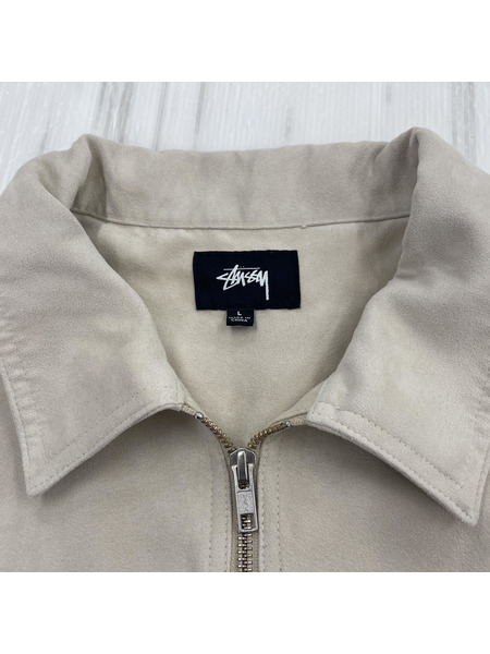 STUSSY　Micro Suede Work Shirt（L)