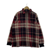 POLO RALPH LAUREN 長袖シャツ チェック柄 ハーフジップ 赤 L