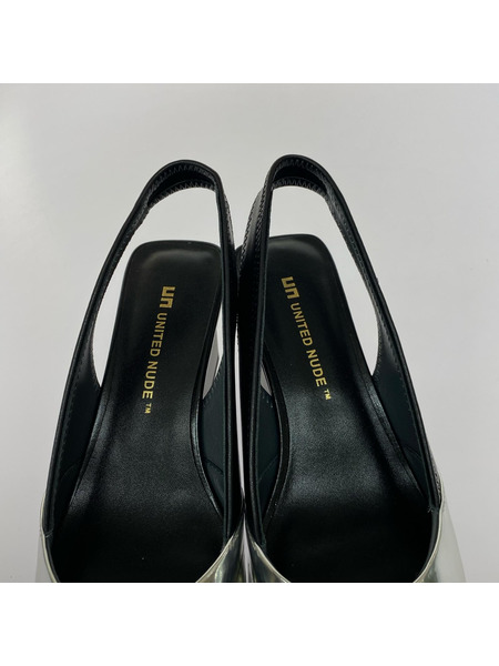 UNITED NUDE パンプス・ヒール RAQILA SINGLBACK MID 39 シルバー