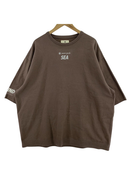 Snow Peak×WIND AND SEA CO/PE Dry S/S Tshirt ブラウン[値下]