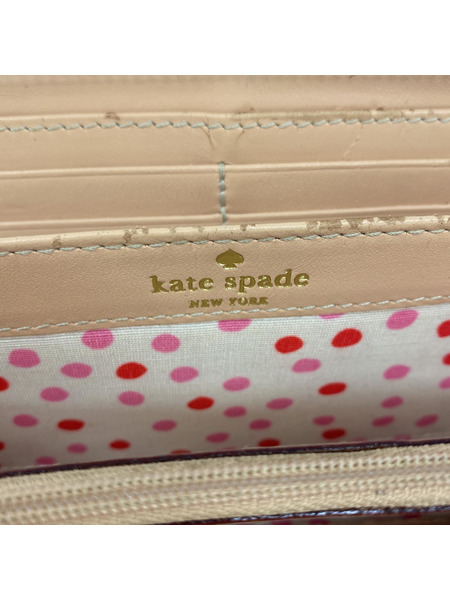 kate spade new york　ラウンドウォレット 白