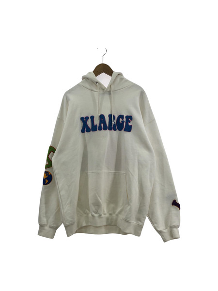 XLARGE FLOWER PULLOVER HOODED SWEAT (L) 101224012009