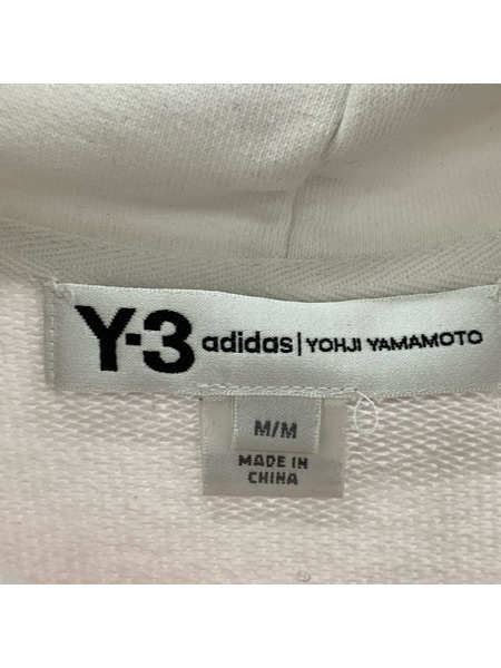 Y-3 パーカー(ジップアップ) バックプリントパーカー 白 M[値下]