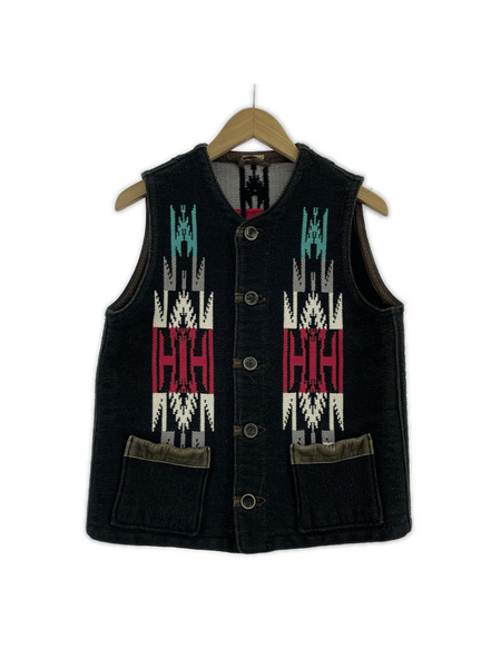 KAPITAL ソノ他 綿帆布 オルテガサウス ベスト/ブラック