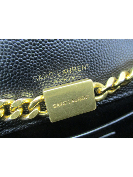 ショルダーバッグ SAINT LAURENT ケイト ミディアム ショルダーバッグ ブラック×ゴールド