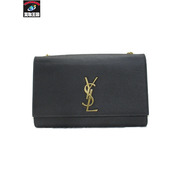ショルダーバッグ SAINT LAURENT ケイト ミディアム ショルダーバッグ ブラック×ゴールド
