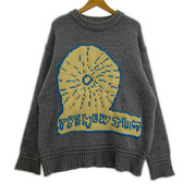 ニット・セーター soduk プリントニット グレー